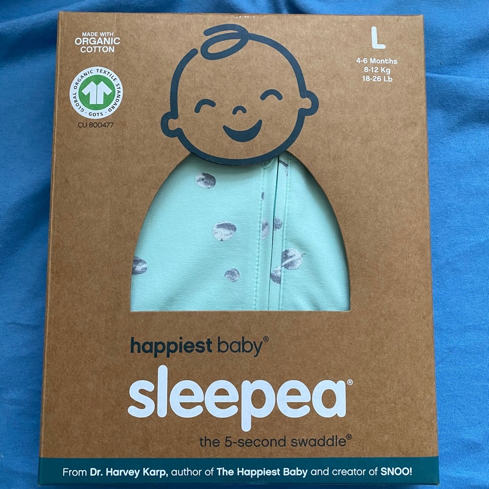 Happiest Baby Sleepea Swaddle, Mint, L